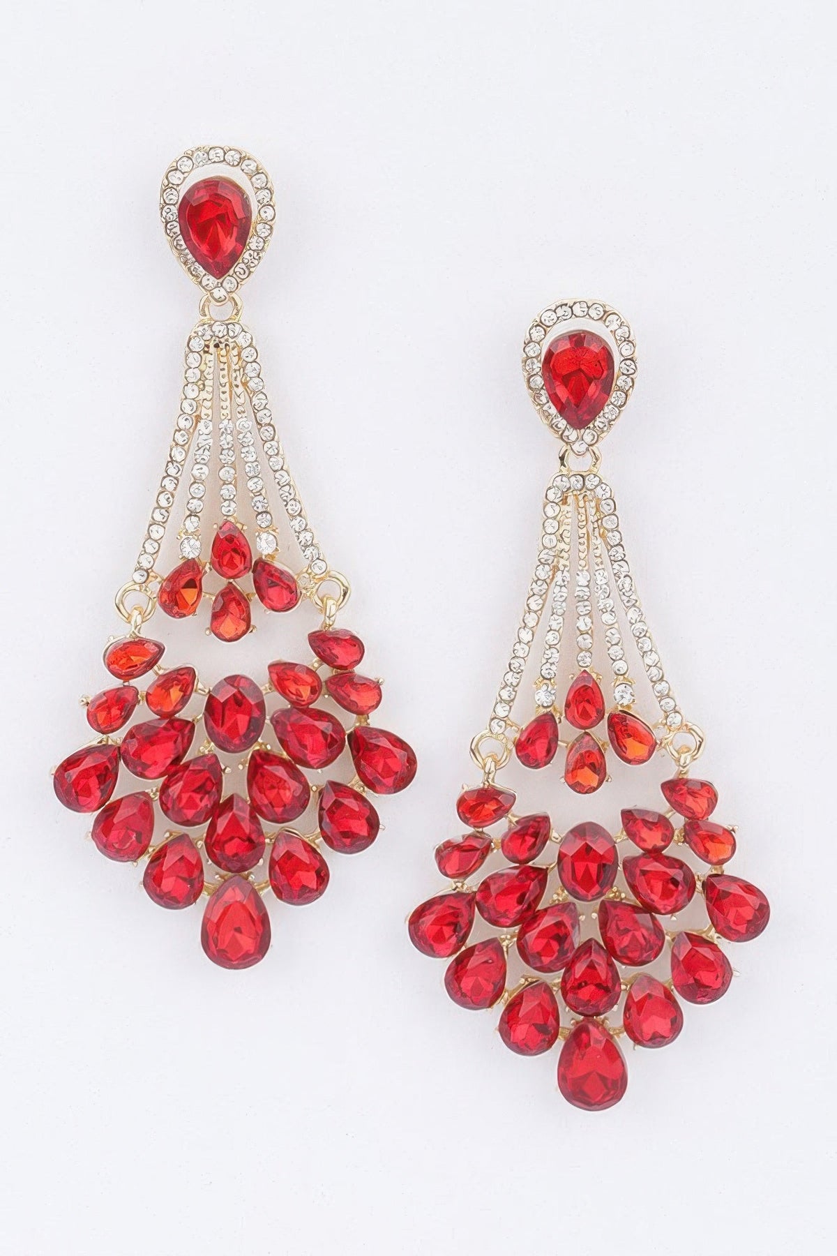 Rhinestone Earrings | Glamour Drop Earrings