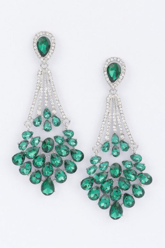 Rhinestone Earrings | Glamour Drop Earrings