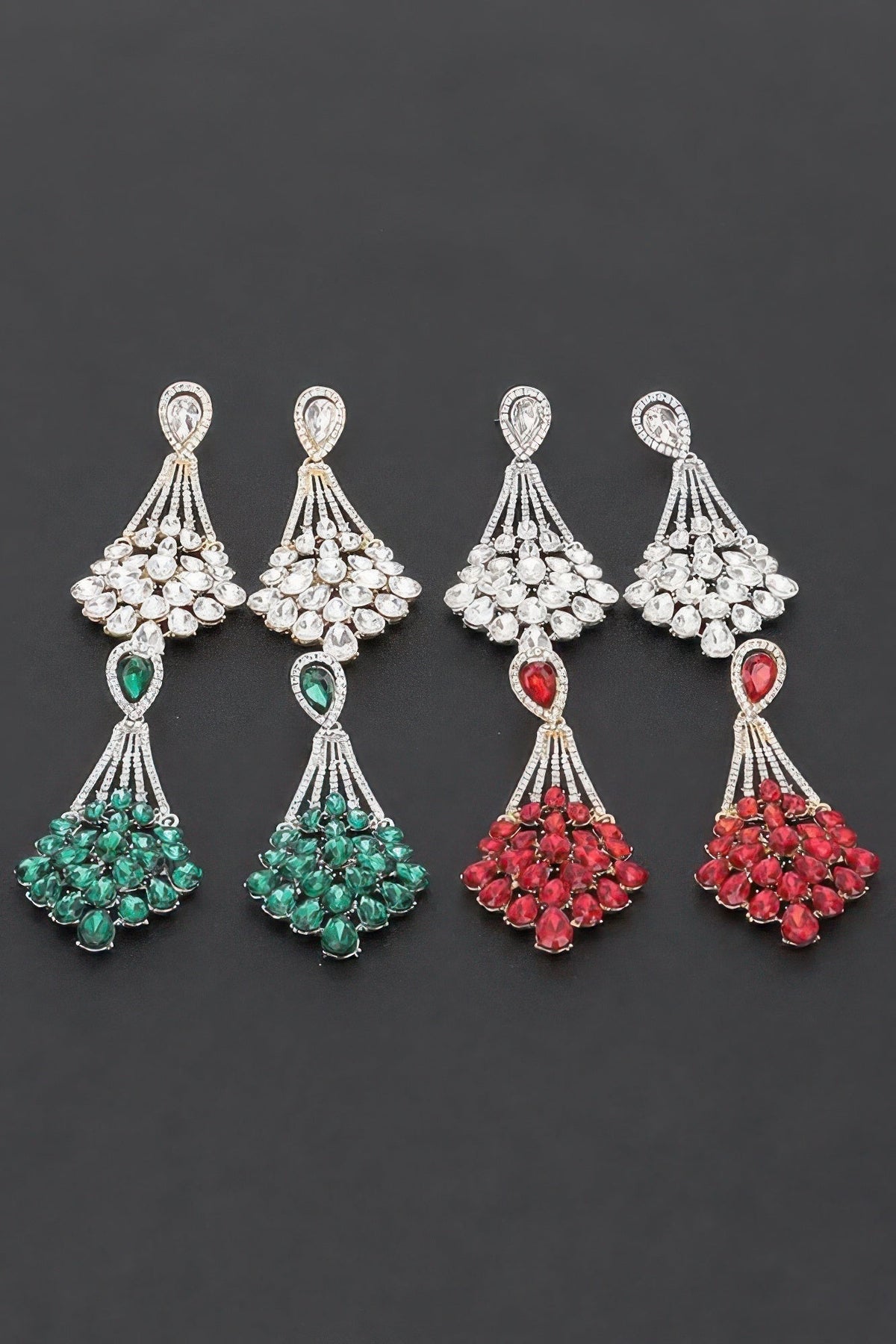 Rhinestone Earrings | Glamour Drop Earrings
