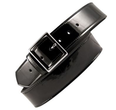 B28 - Boston Leather 1 3/4" Black Patent Leather Belt (Belt runs small) | Zenvyra Collective