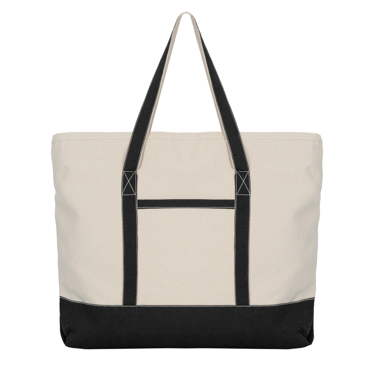 Extra Large Canvas Tote Bag with Zipper | Organic Cotton
