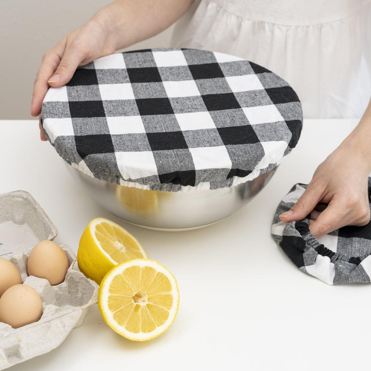 Cloth Bowl Covers – Reusable Linen Food Covers with Elastic