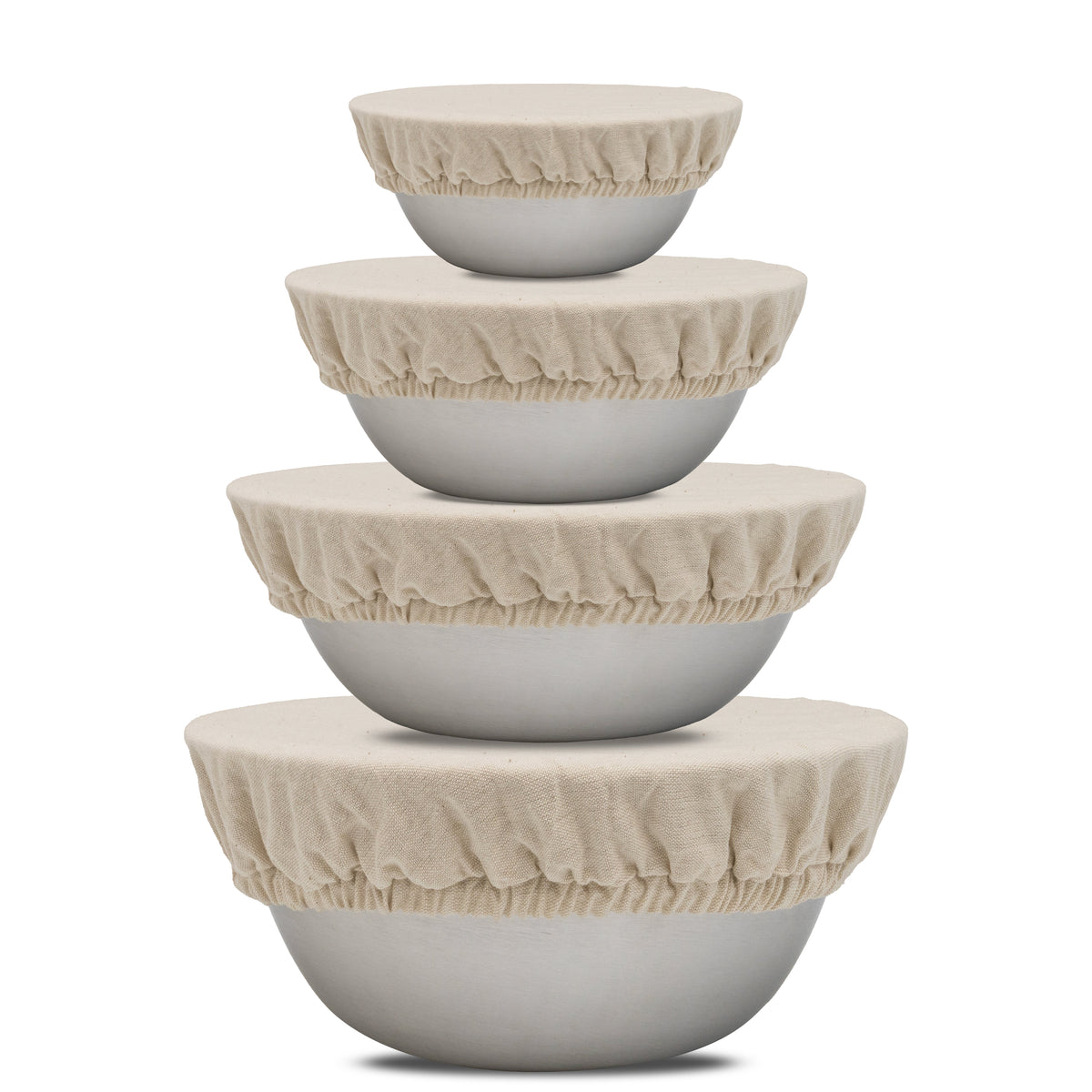 Cloth Bowl Covers – Reusable Linen Food Covers with Elastic