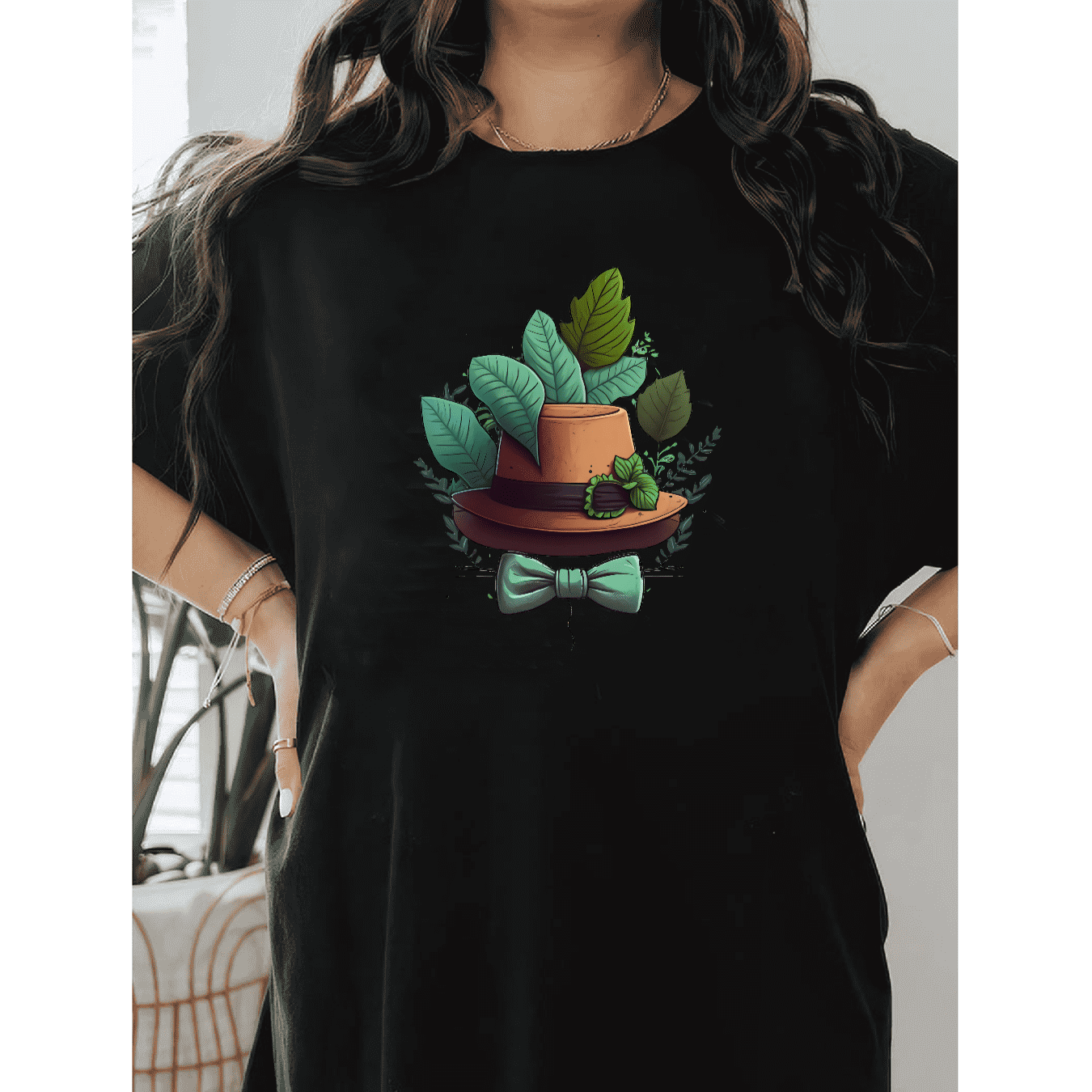 Casual Women's Cotton T-Shirt with Bow Detail - Trendy and Comfortable for Every Season