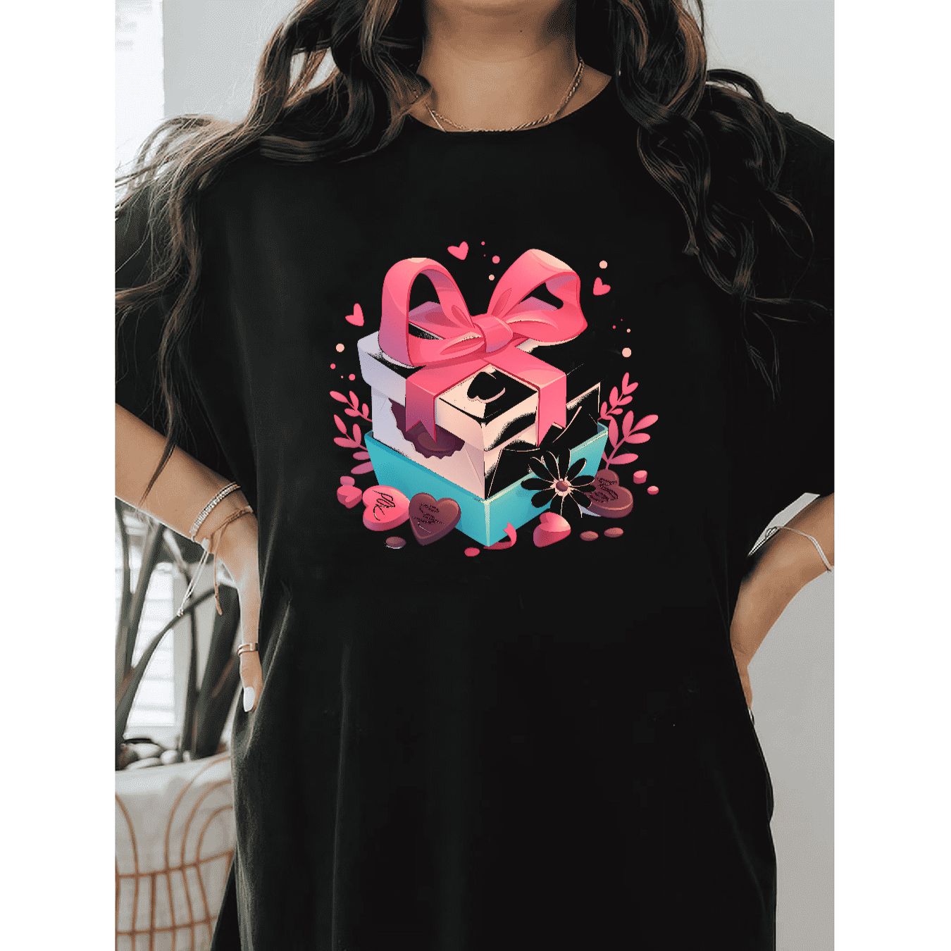 Casual Women's Cotton T-Shirt with Bow Detail - Trendy and Comfortable for Every Season
