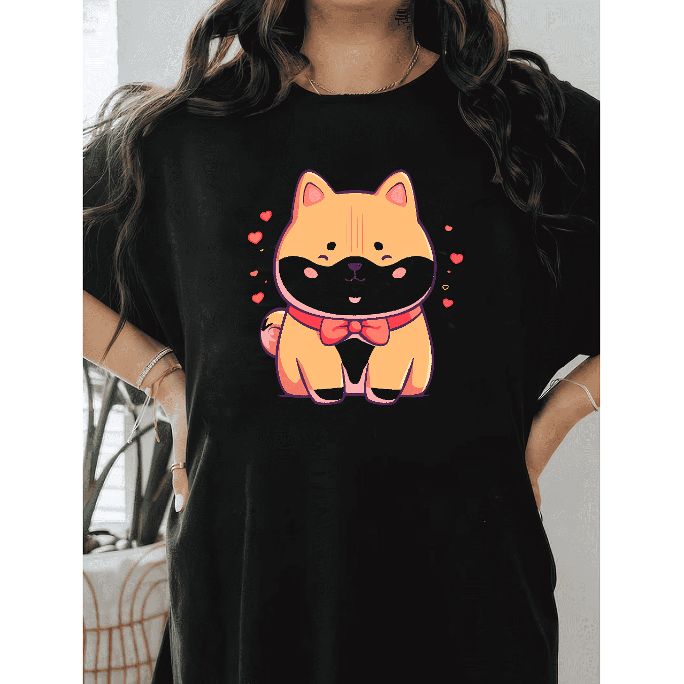 Casual Women's Cotton T-Shirt with Bow Detail - Trendy and Comfortable for Every Season