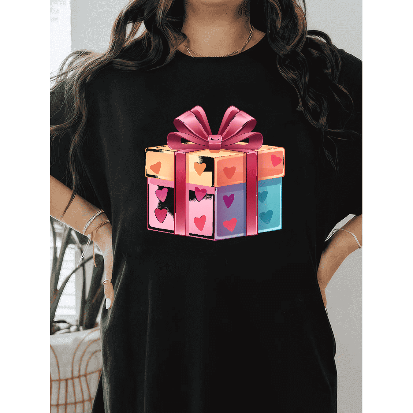 Casual Women's Cotton T-Shirt with Bow Detail - Trendy and Comfortable for Every Season