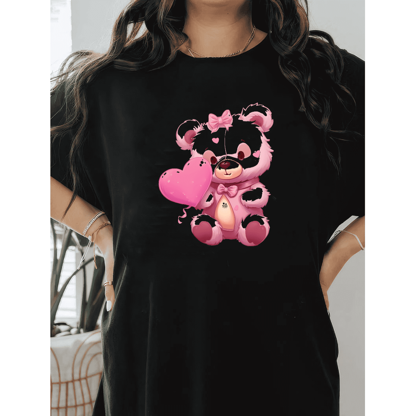 Casual Women's Cotton T-Shirt with Bow Detail - Trendy and Comfortable for Every Season