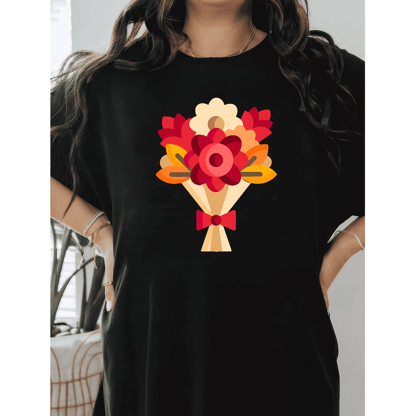 Casual Women's Cotton T-Shirt with Bow Detail - Trendy and Comfortable for Every Season
