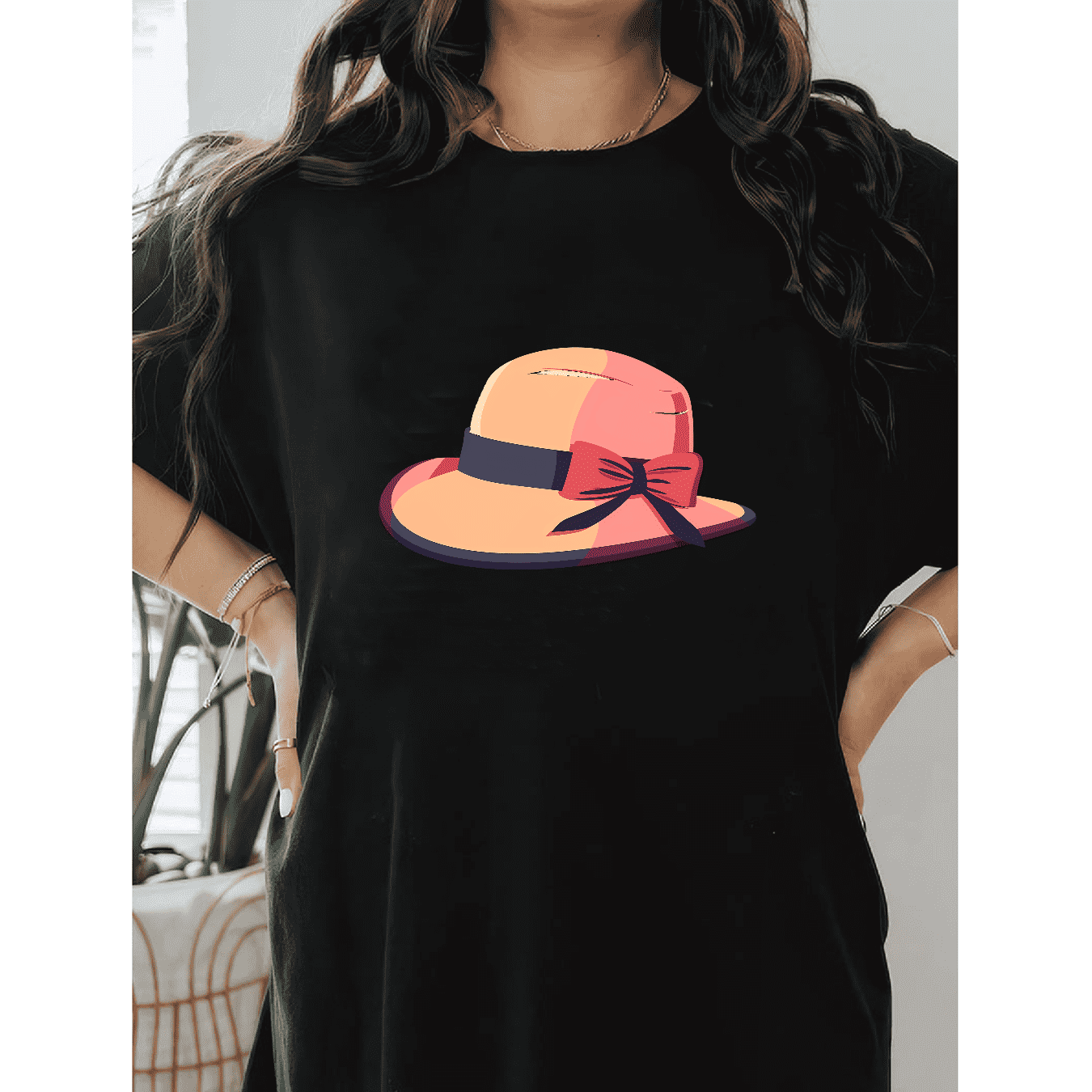 Casual Women's Cotton T-Shirt with Bow Detail - Trendy and Comfortable for Every Season