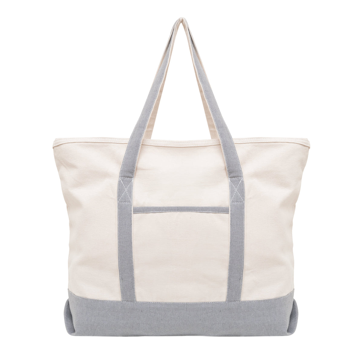 Extra Large Canvas Tote Bag with Zipper | Organic Cotton