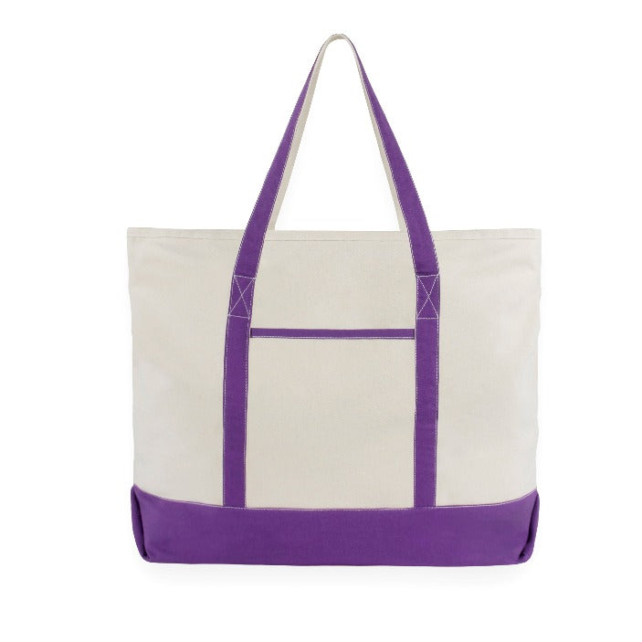 Extra Large Canvas Tote Bag with Zipper | Organic Cotton
