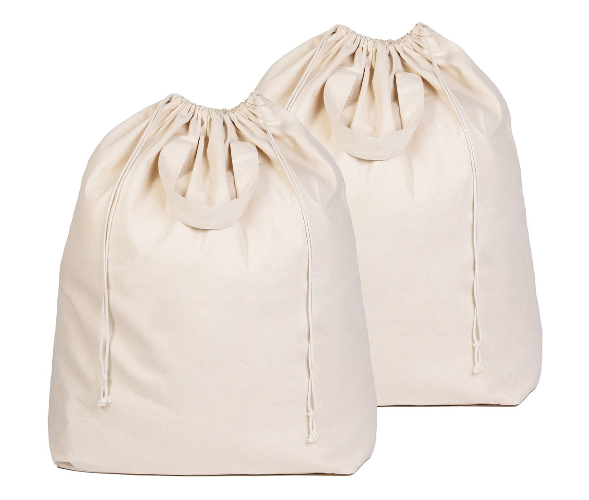 Canvas Laundry Bag with Handles – Heavy Duty Cotton Drawstring Bag