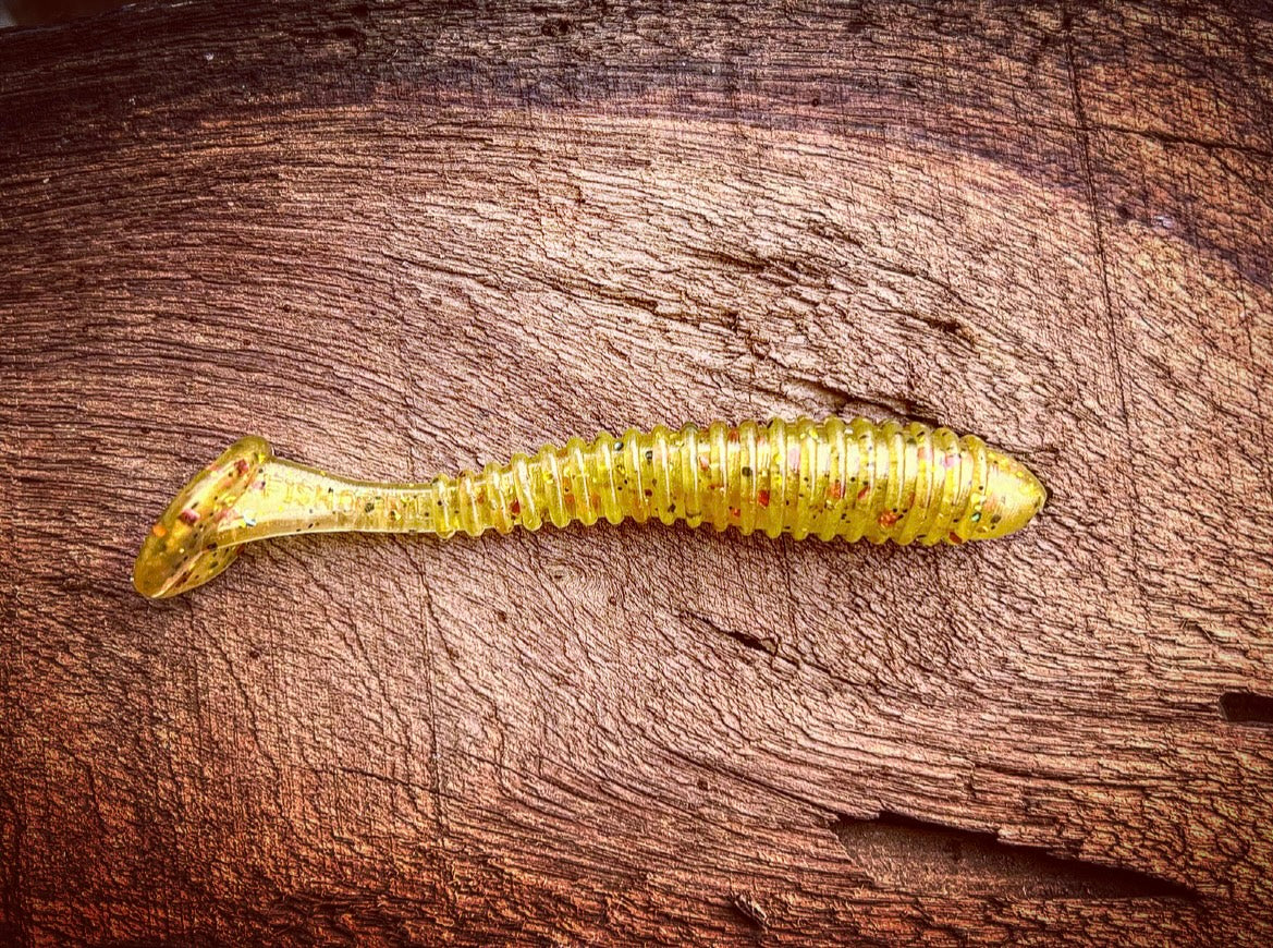 Minutemen Soft Plastic Swimbait – 3.5" Ribbed Fishing Lure
