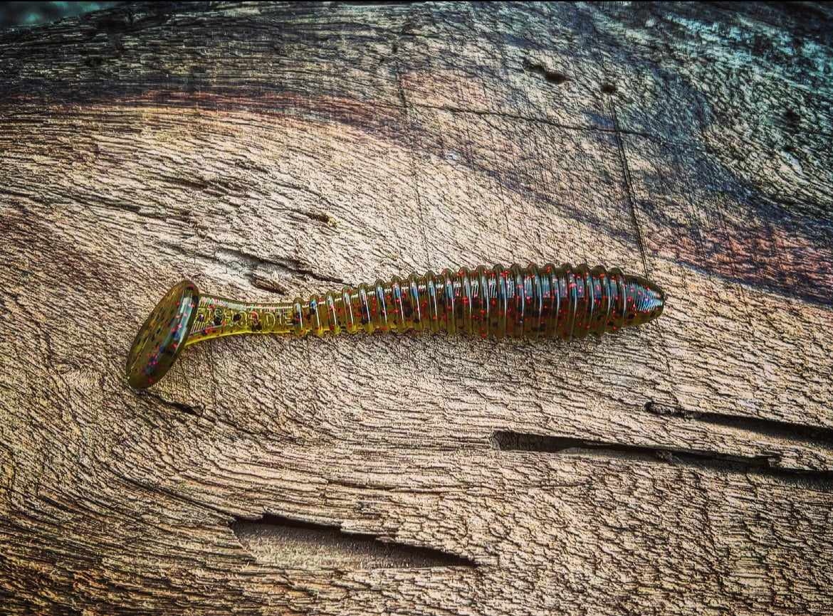 Minutemen Soft Plastic Swimbait – 3.5" Ribbed Fishing Lure