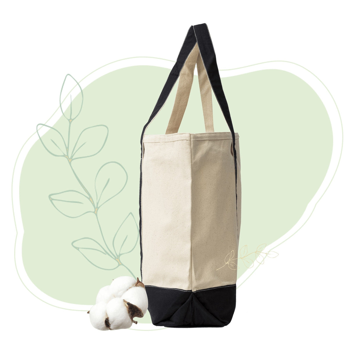 Extra Large Canvas Tote Bag with Zipper | Organic Cotton