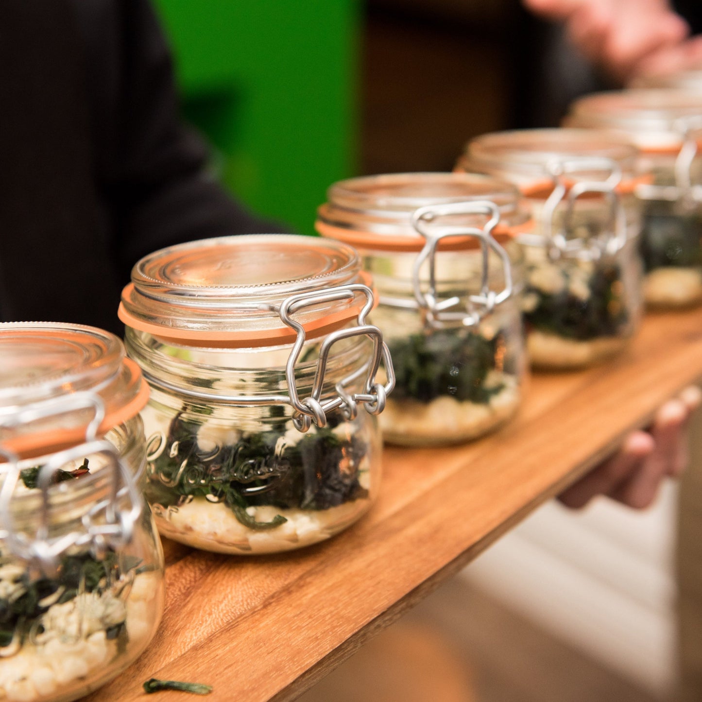 Le Parfait Super Jars, French Glass Canning Jars with Stainless Wire-Bail Clamp Lid
