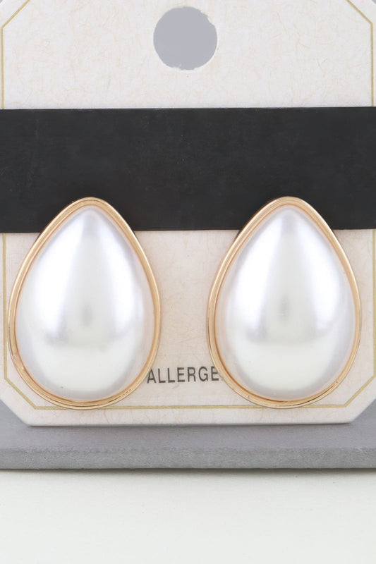 Modest Pearl Teardrop Earrings