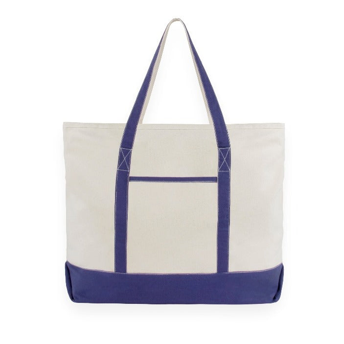 Extra Large Canvas Tote Bag with Zipper | Organic Cotton
