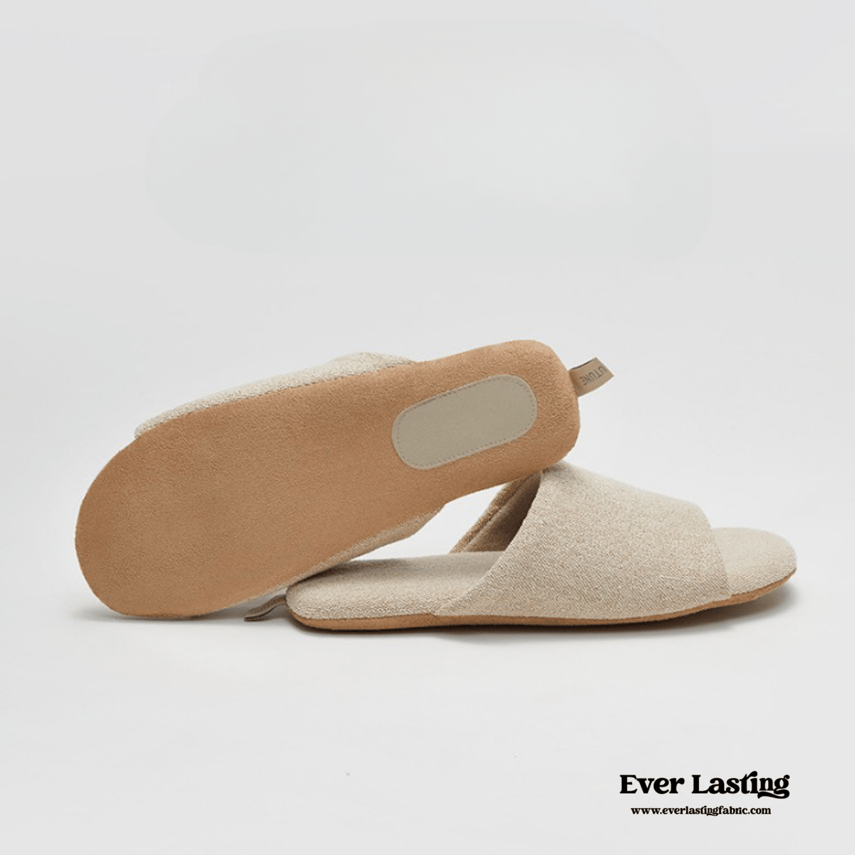Open Toe Cotton House Slipper / Pink