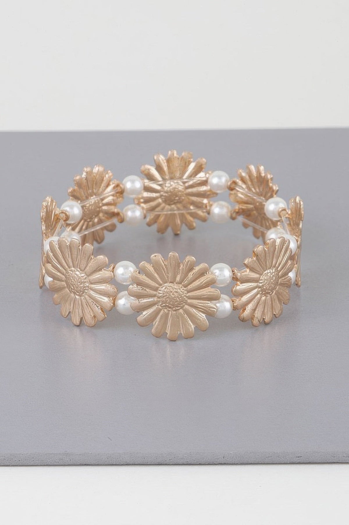Pearled Sunflower Bracelet