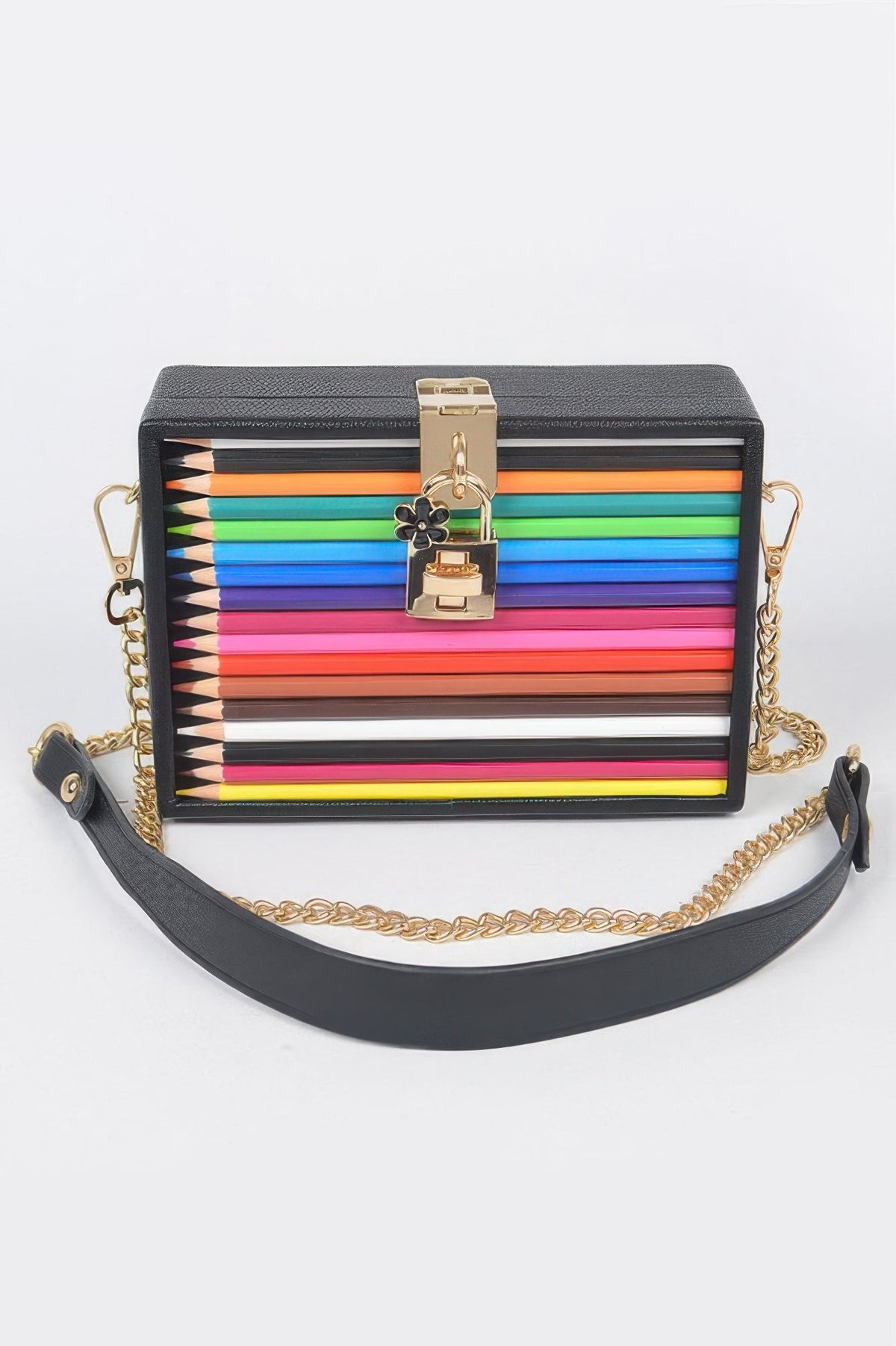 Pencil Case With Key And Lock Clutch