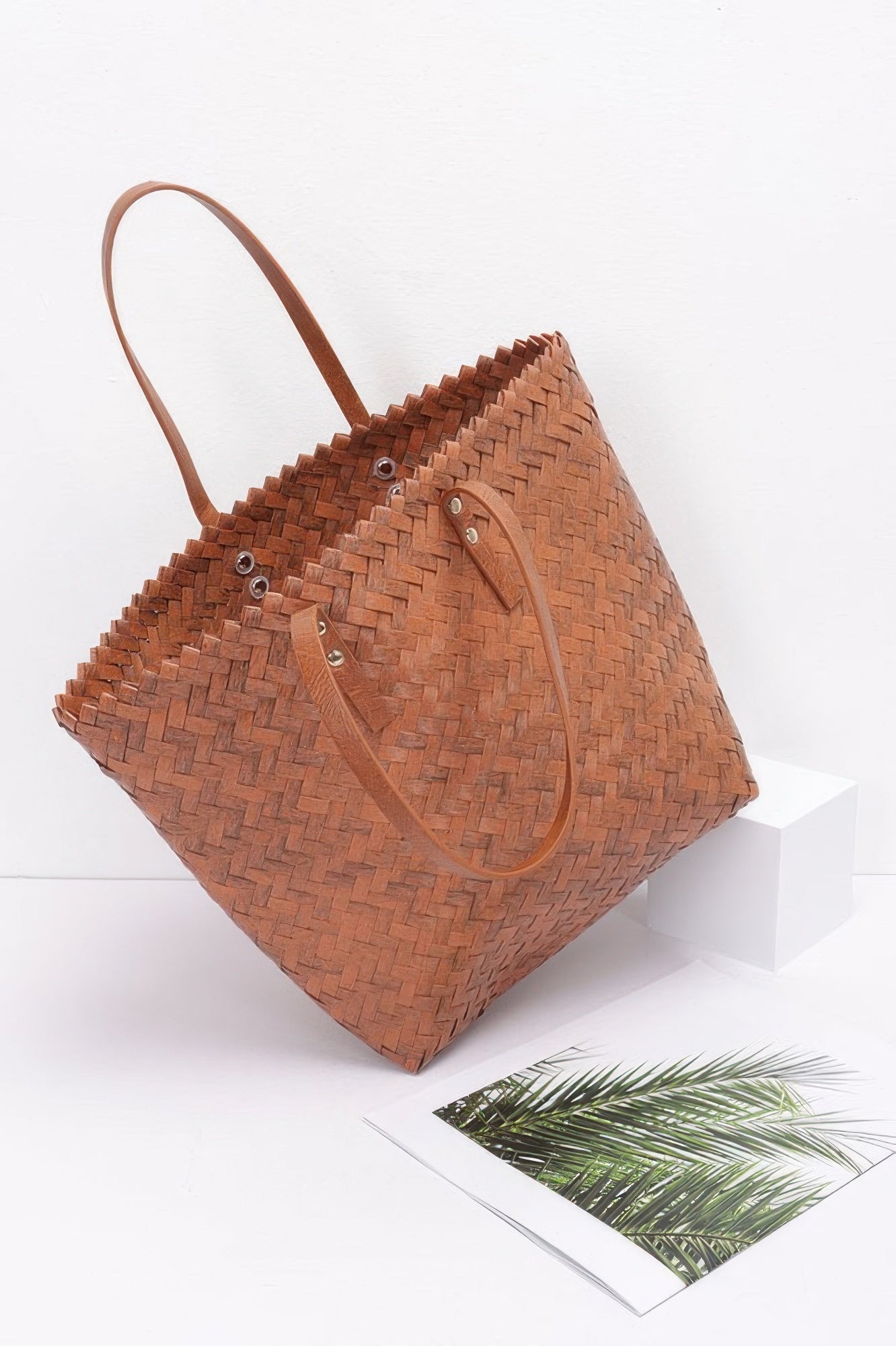 PVC Braided Weave Tote Bag