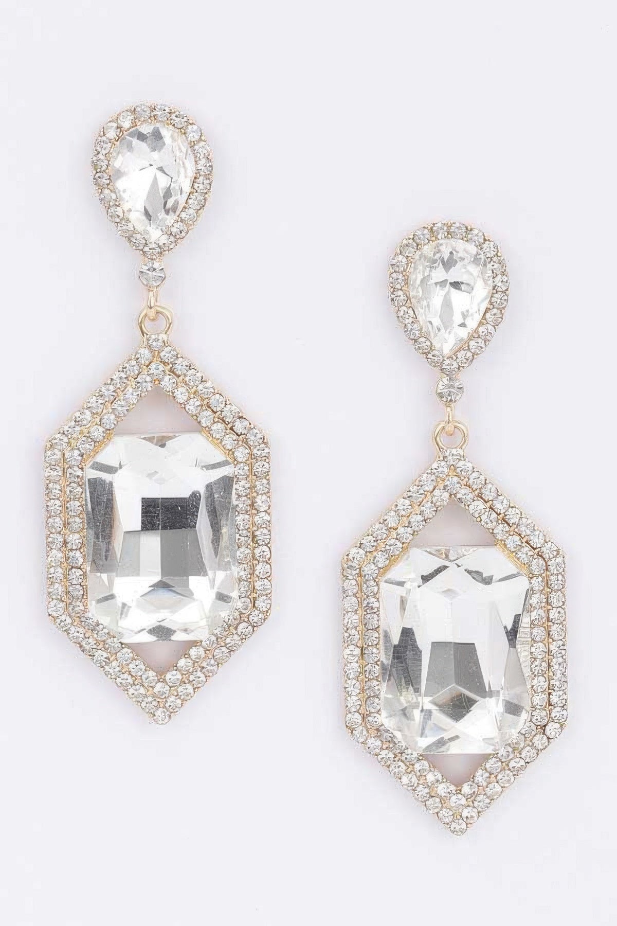 Diamond Crystal Rhinestone Drop Earrings