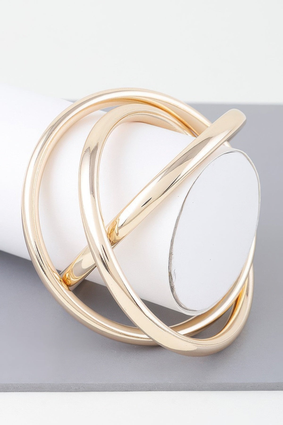 Triple Shiny Bangle Bracelet
