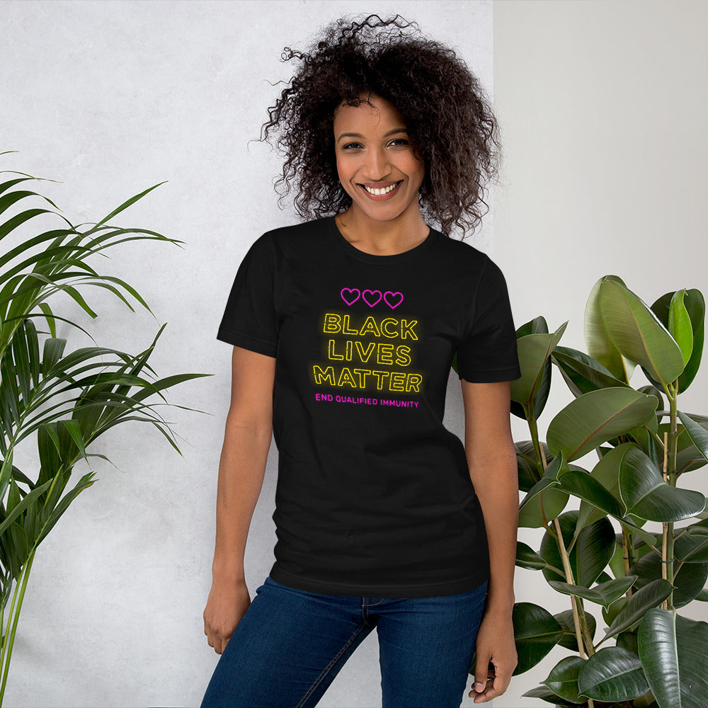 Black Lives matter Neon Short-Sleeve Unisex T-Shirt