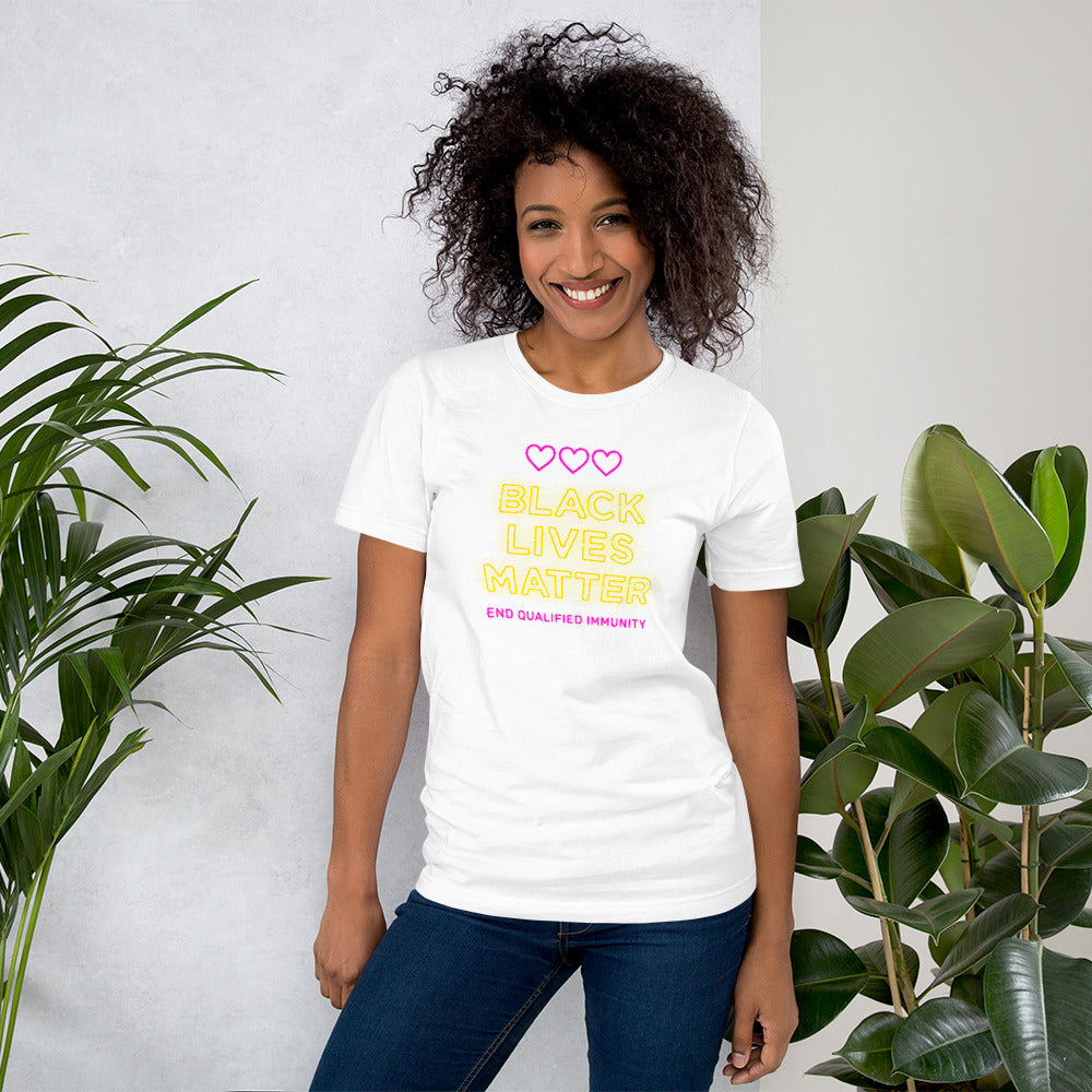 Black Lives matter Neon Short-Sleeve Unisex T-Shirt
