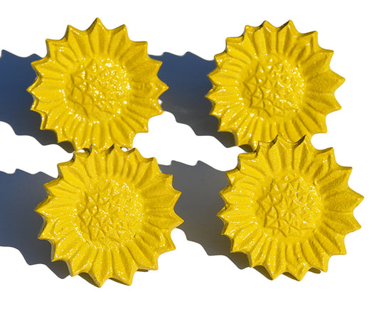 Vibhsa Sunflower Yellow Napkin Rings Set of 4 - Zenvyra Collective